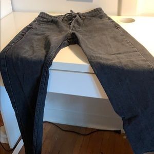 Black straight jeans